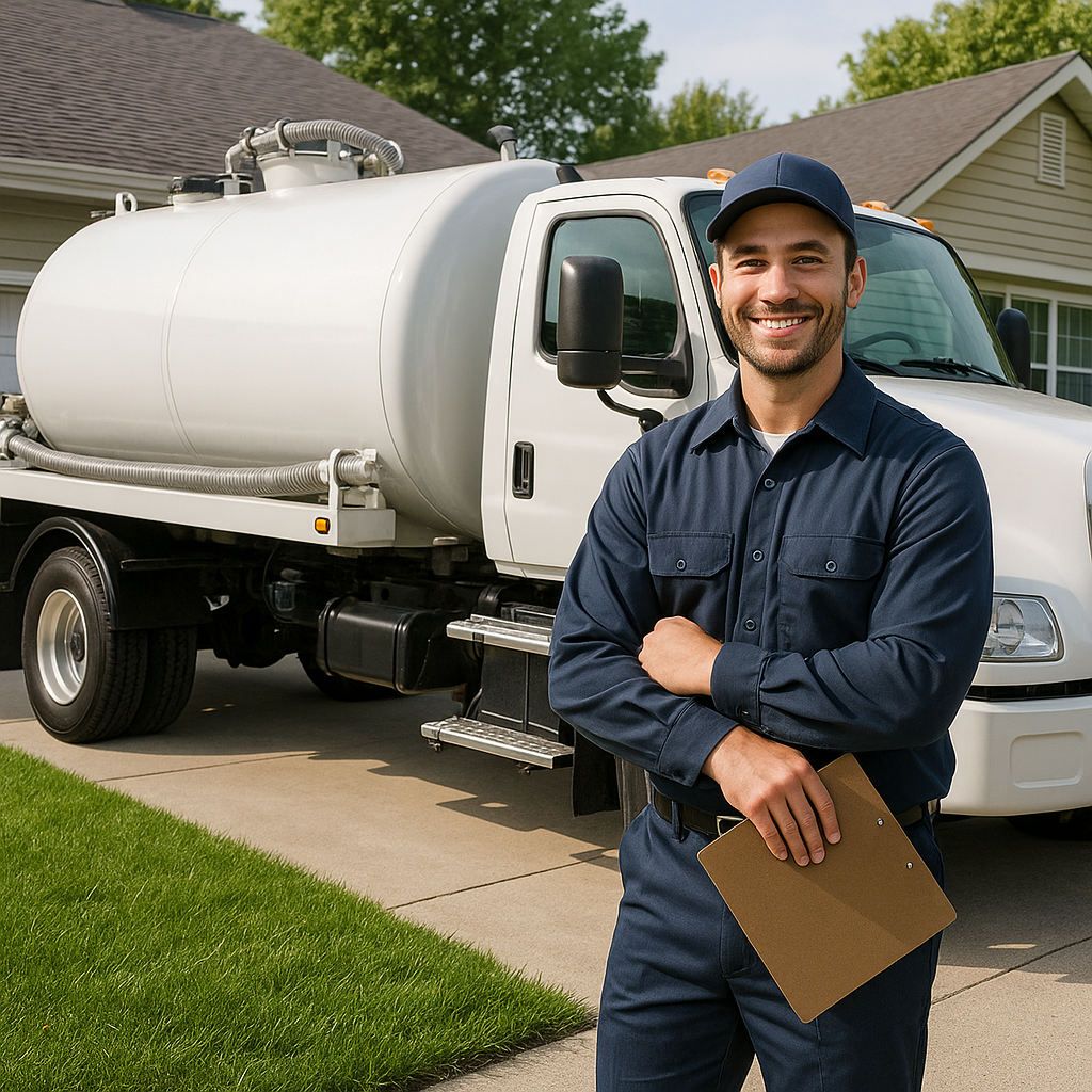 Professional septic service technician ready to help in Pearland